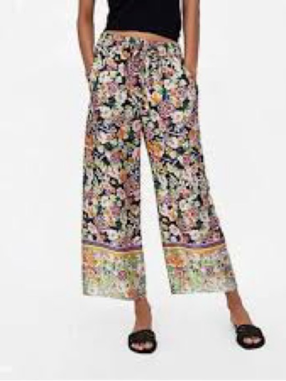 Zara Women’s Floral Wide Leg Pants Size Small #0117